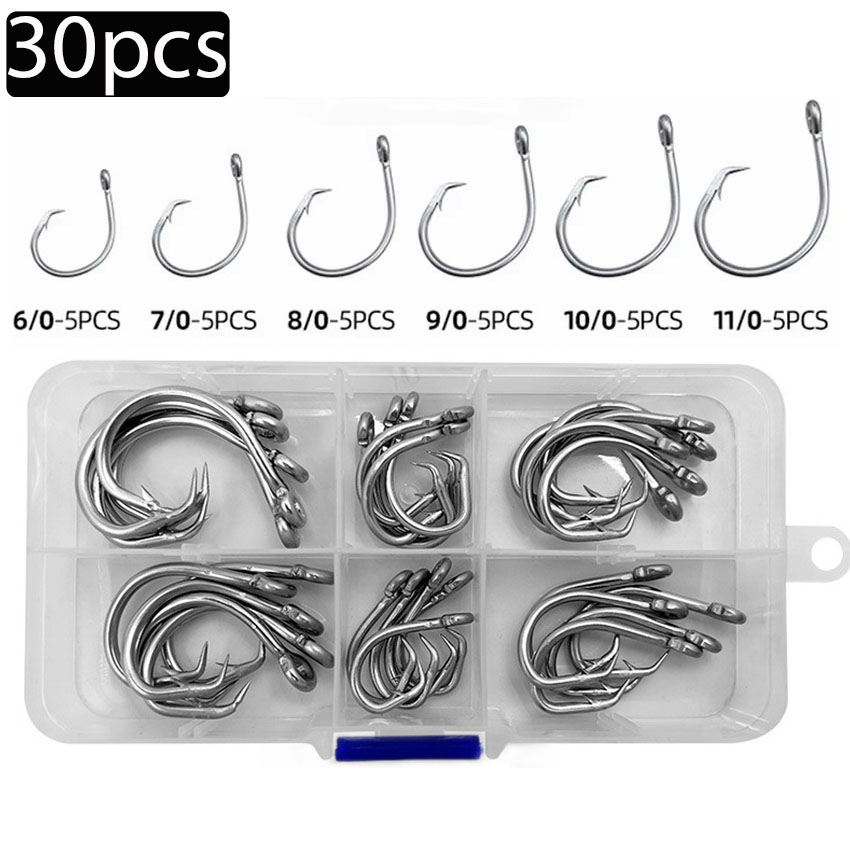 Fishing Hook Circle - 30 adet/kutu Balıkçılık Kancaları Paslanmaz Çelik