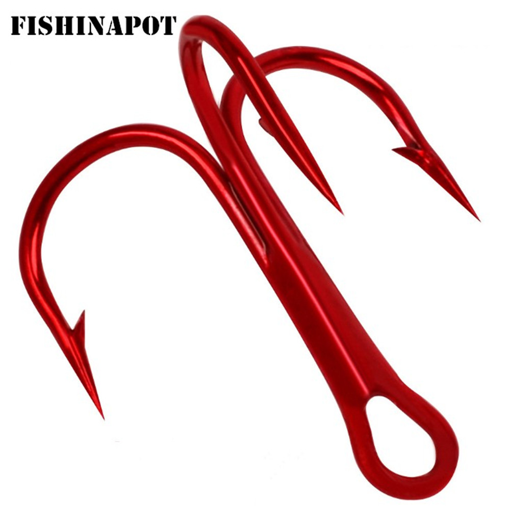 Fishing Hook Offset - 20 adet/grup Kırmızı 2/4/6/8/10 # Balıkçılık