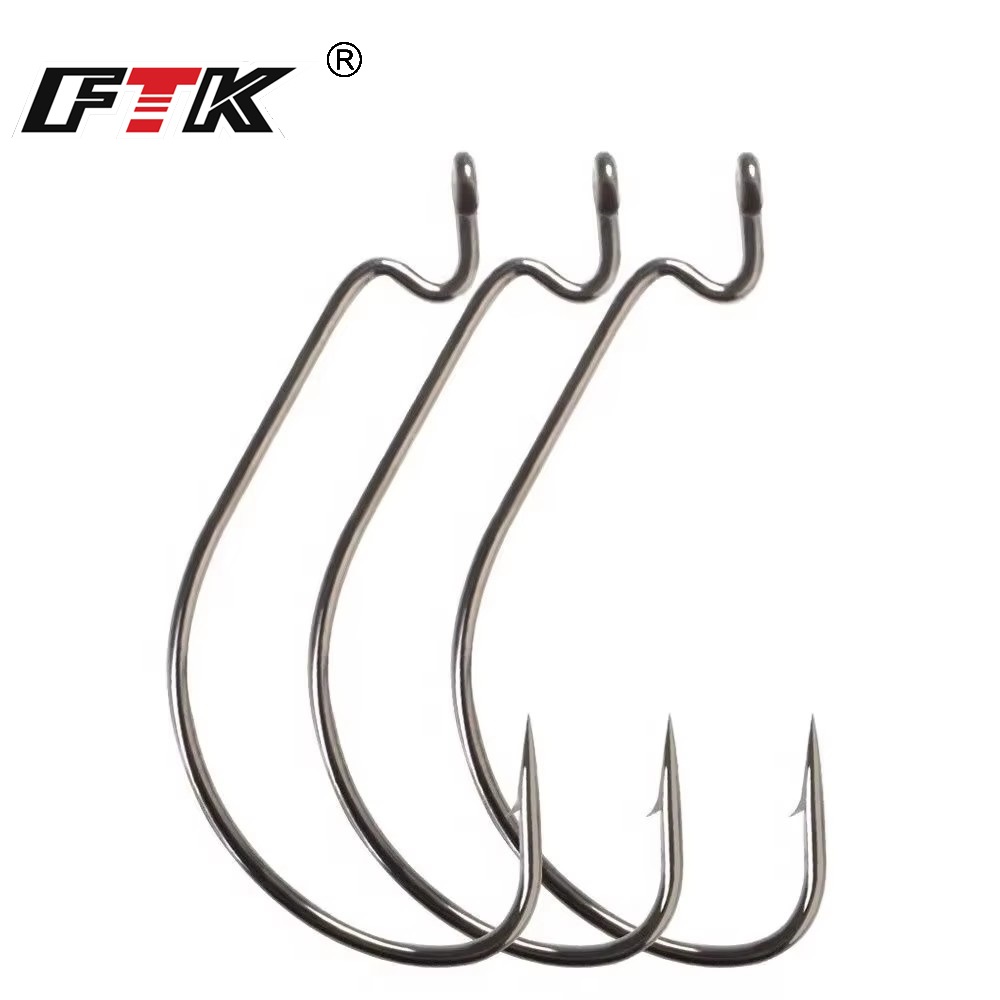 Fishing Hook Offset - FTK 12-20PCS Ofset Balıkçılık Kancaları Yumuşak
