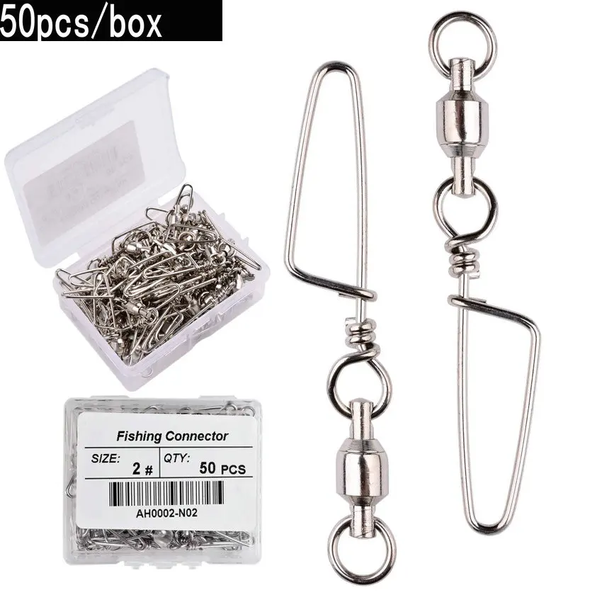 Fishing Hook Box - 50 adet Balıkçılık Bilyalı Rulman Döner