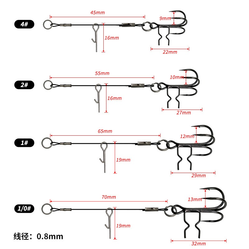 LUREGO 2 Adet Stinger Rig T-Be - Fishing Hook Weedless incelemesi ve fiyatı