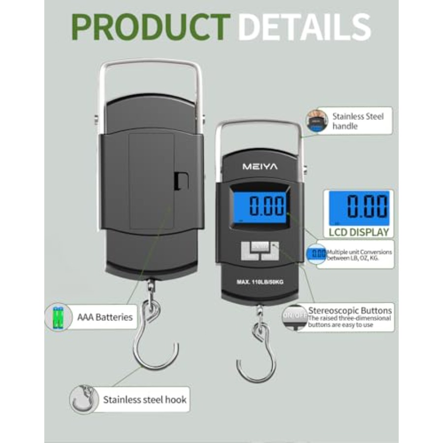 Balık Terazisi 110lb/50kg Diji - Fishing Hook Stainless Steel incelemesi ve fiyatı