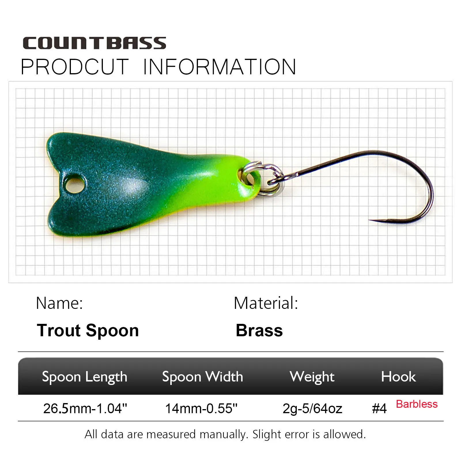 COUNTBASS 5/64oz 2g Döküm Kaşı - Fishing Hook Barbless incelemesi ve fiyatı